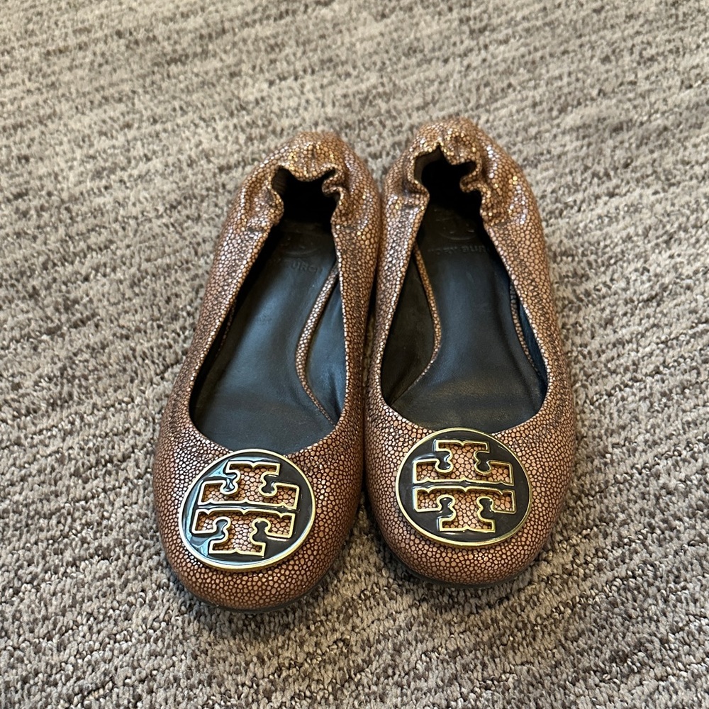 Tory Burch Women’s Metallic Brown Shoes 5 1/2